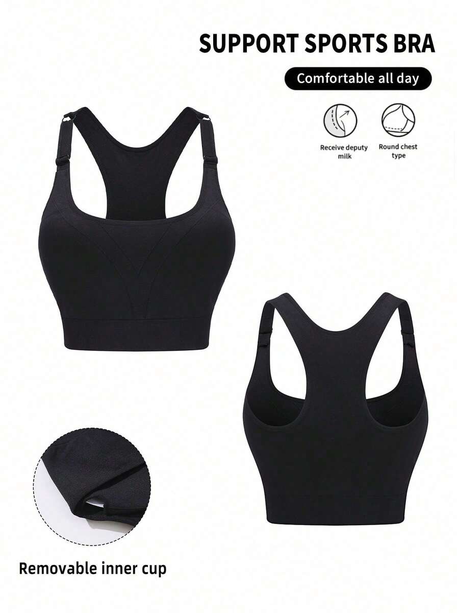Seamless Ribbed Workout Tank Top - 1 Unidad Camisola Deportiva Negra, Corta,