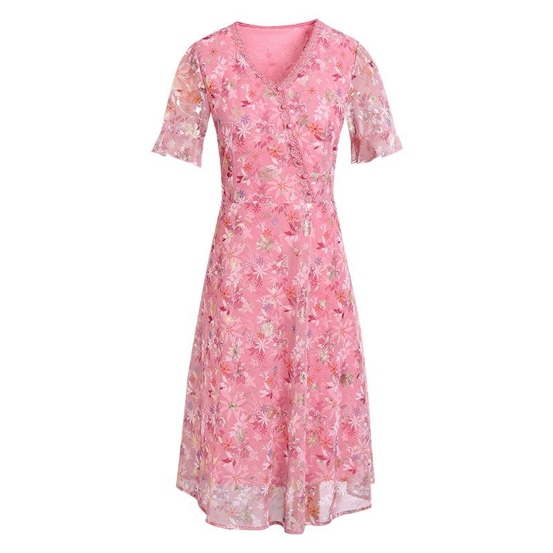 Vestido informal de verano par - French Vintage Floral Midi Dress reseña y precio