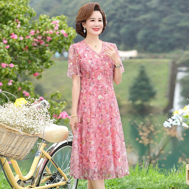 Vestido informal de verano par - French Vintage Floral Midi Dress reseña y precio