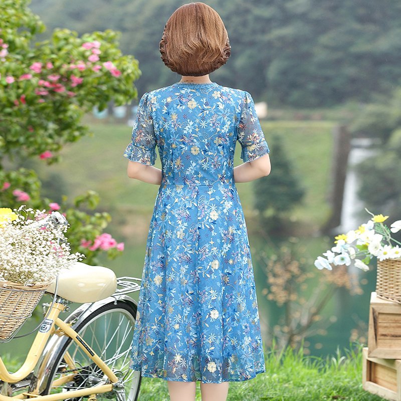 Vestido informal de verano par - French Vintage Floral Midi Dress reseña y precio