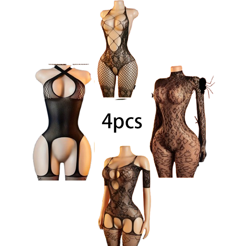 Conjunto de lencería sexy de 4 - Lingerie reseña y precio