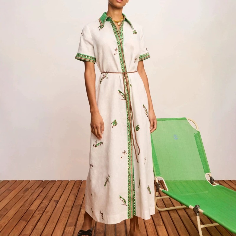 Otoño 2026 Nuevo Vestido Camis - Casual Loose Linen Shirt Dress reseña y precio
